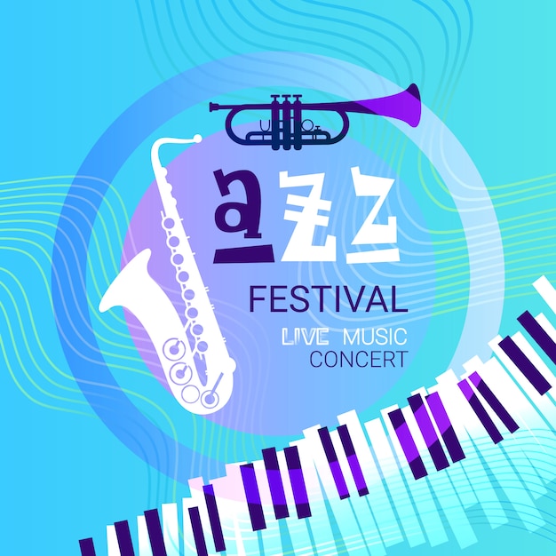 Jazzfestival Live muziek Concertaffiche Advertentiebanner