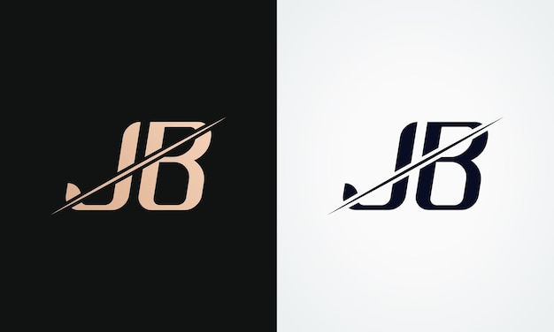 Jb Letter Logo Design Vector Template Gold And Black Letter Jb Logo Design