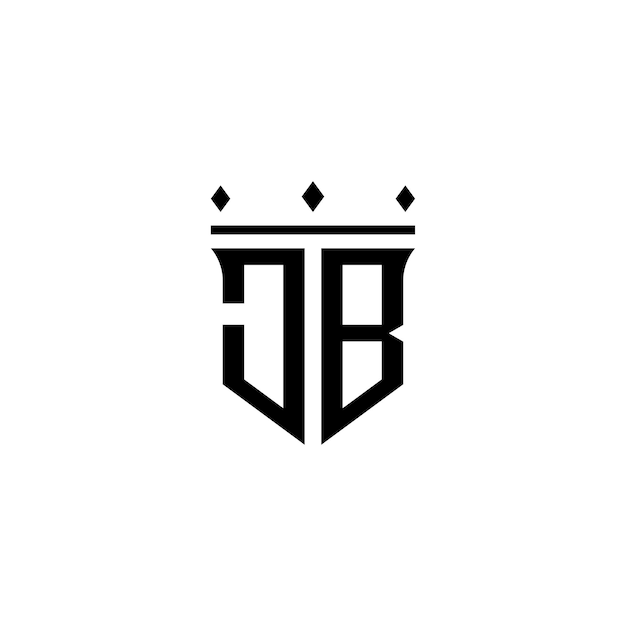 ベクトル jb モノグラム ロゴ デザイン文字 テキスト名 シンボル モノクロロゴタイプ アルファベット文字 シンプルロゴ