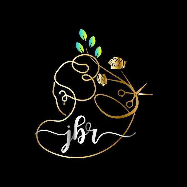 JBR initial logo, salon , Luxury Cosmetics Spa Beauty vector template