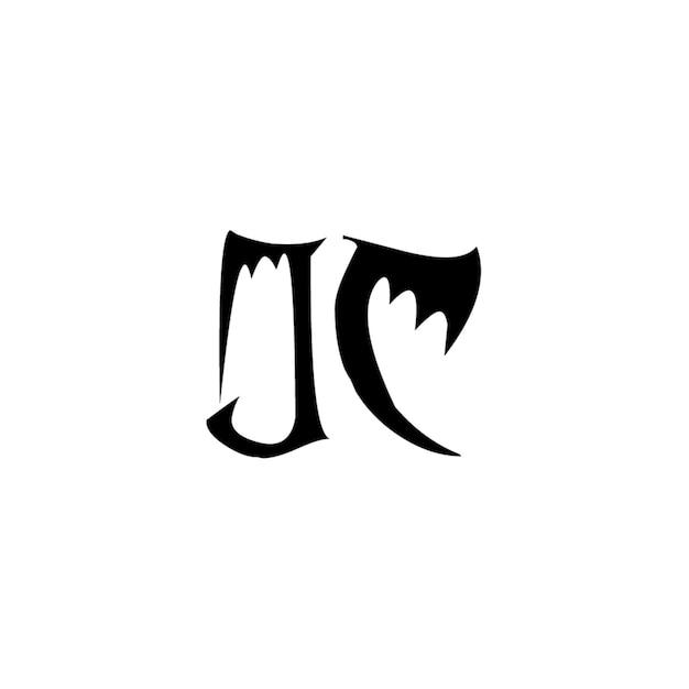 JC monogram logo design letter text name symbol monochrome logotype alphabet character simple logo