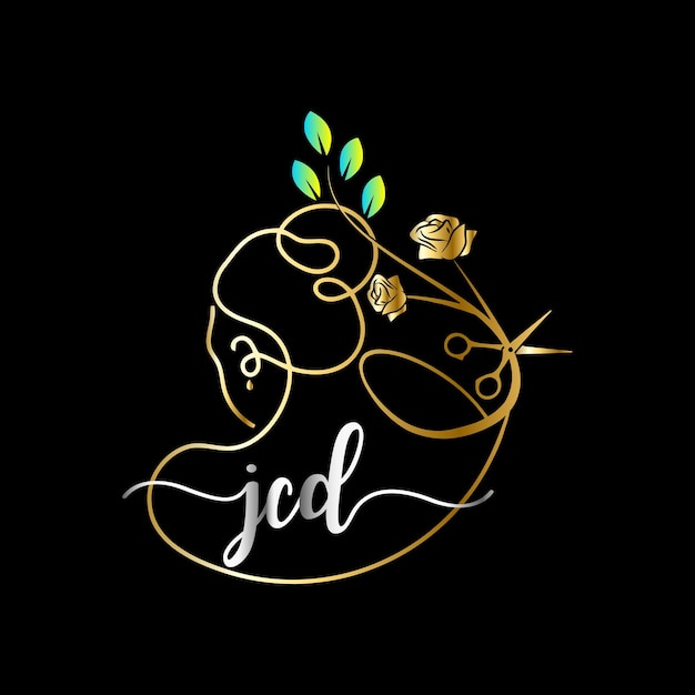 JCD initial logo, salon , Luxury Cosmetics Spa Beauty vector template