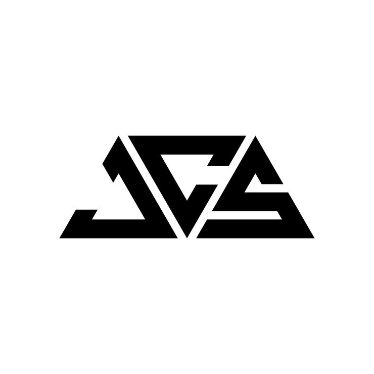 Vector 삼각형 모양의 jcs 트라이글 로고 디자인 모노그램 jcs 삼각형 터 로고 템플릿과 빨간색 jcs 삼角 로고 간단하고 우아하고 고급스러운 jcs 로고