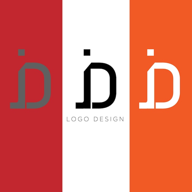 jd initial letter logo design