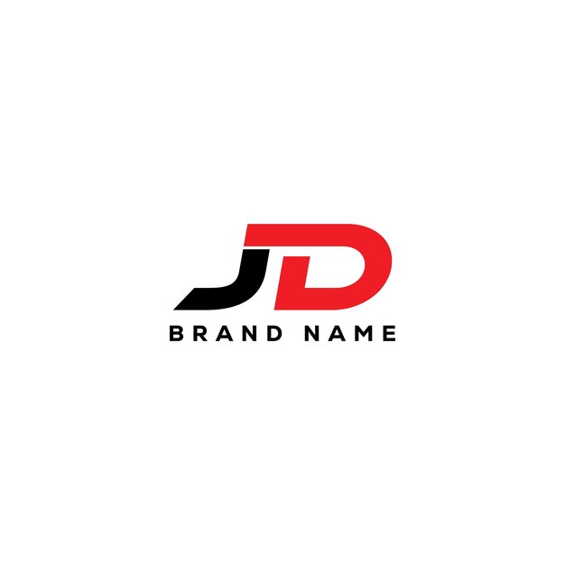 Vettore jd letter logo design on jd creative initials letter logo concept jd icon design