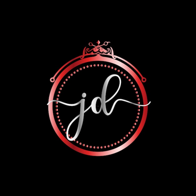 Вектор Логотип jd monograms, салон, векторный шаблон luxury cosmetics spa beauty