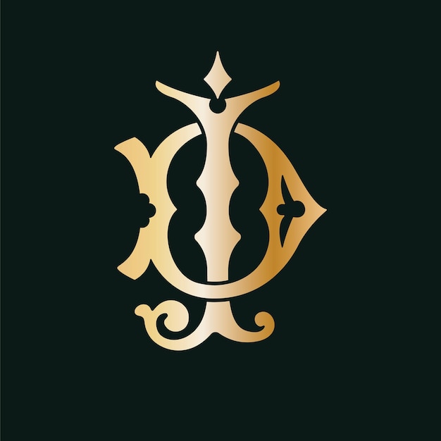 JD ベクトルのロゴ デザイン文字 J と D のイニシャル モノグラム