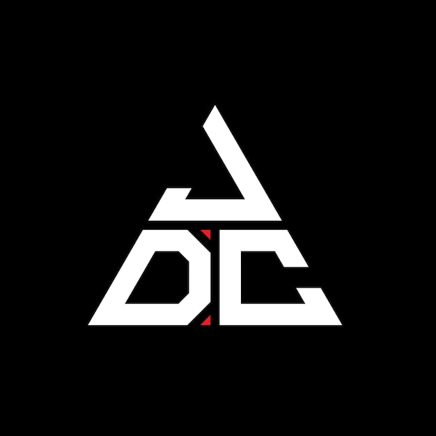 Вектор Треугольный логотип jdc с треугольной формой jdc треугольный дизайн логотипа jdc монограмма треугольник вектор логотип шаблон с красным цветом jdc трикутный логотип простой элегантный и роскошный логотип