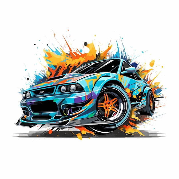 Jdm car logo artworrk vector