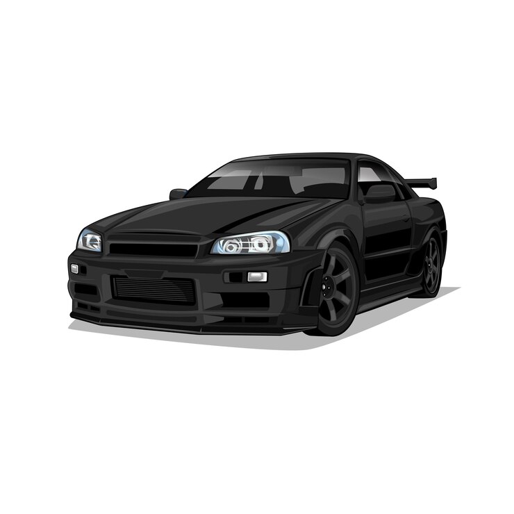 ВЕКТОРНАЯ ИЛЛЮСТРАЦИЯ АВТОМОБИЛЯ JDM