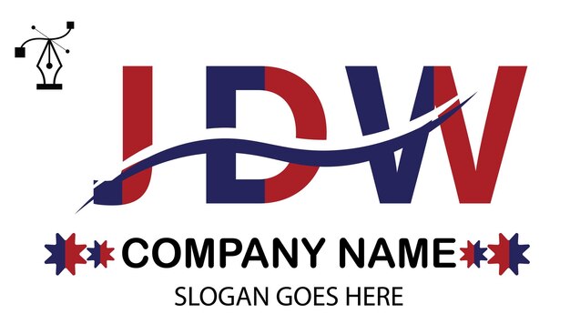 Vector jdw letter logo