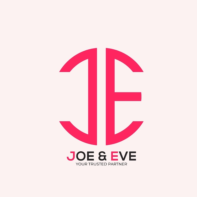 Vector je letter minimal-logo