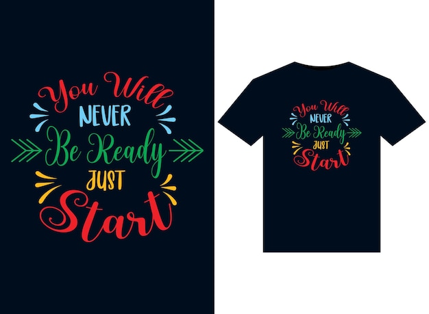 Je zult nooit klaar zijn met illustraties voor het ontwerp van drukklare T-shirts