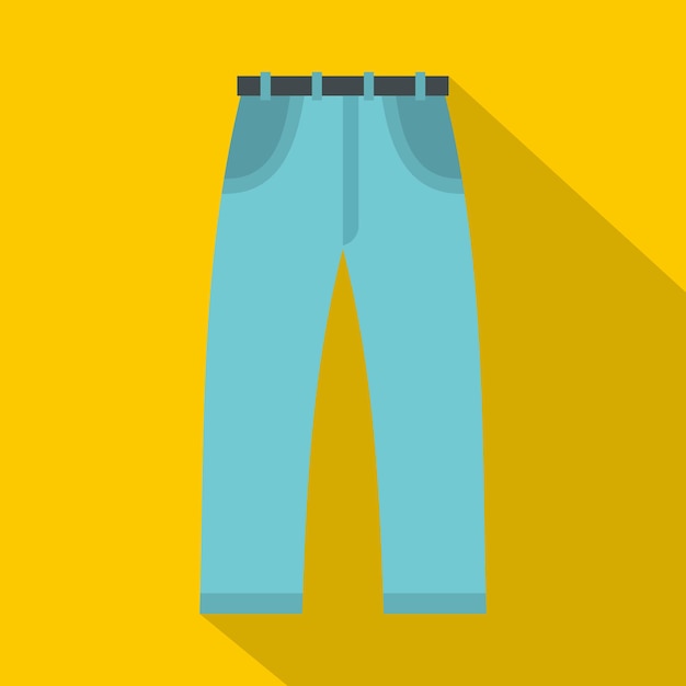 Jeans icon flat illustration of jeans vector icon for web