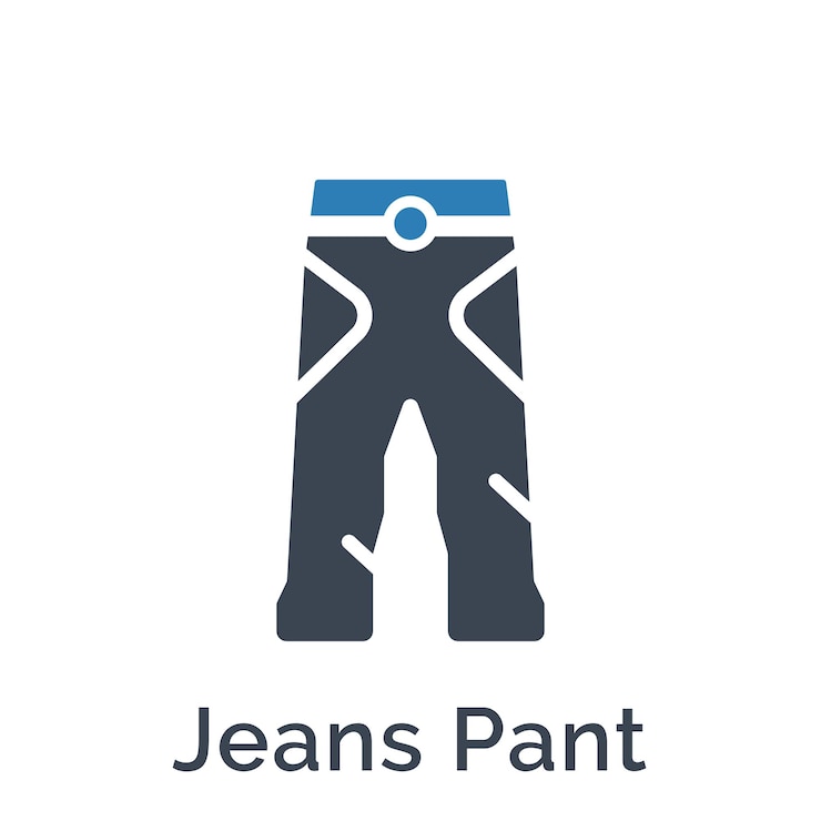 Vector jeans pants icon
