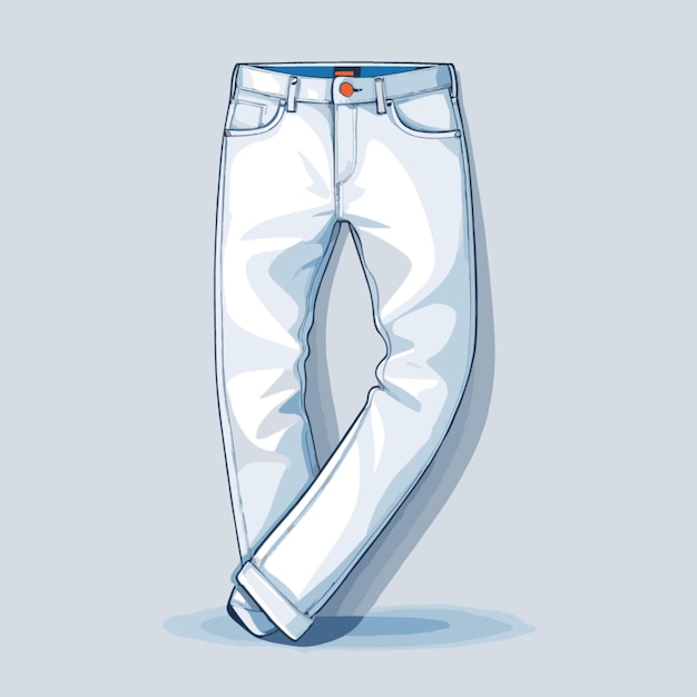 Vector jeans vector op een witte achtergrond