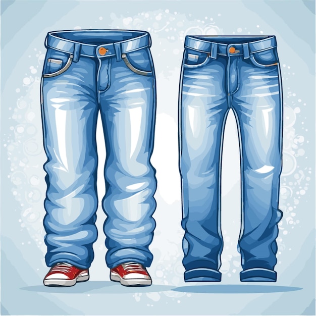 Vector jeans vector op een witte achtergrond