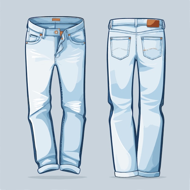 Vector jeans vector on a white background