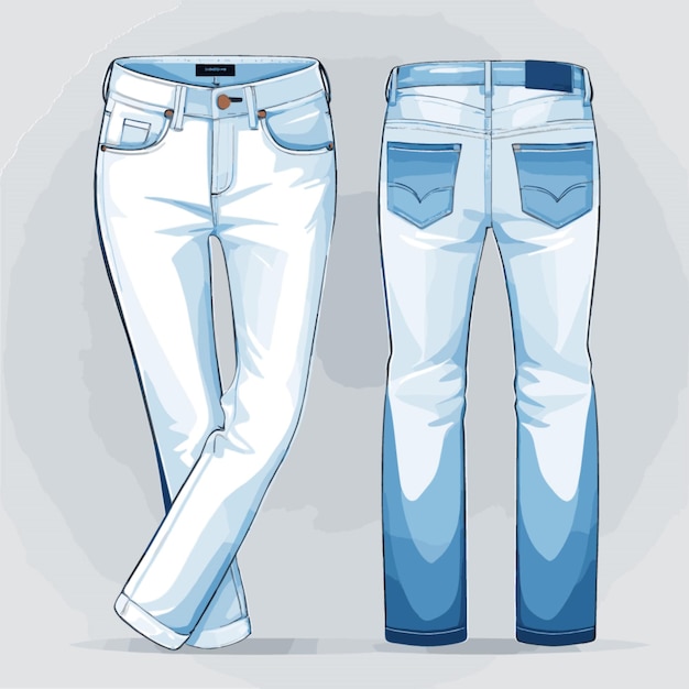 Vector jeans vector on a white background