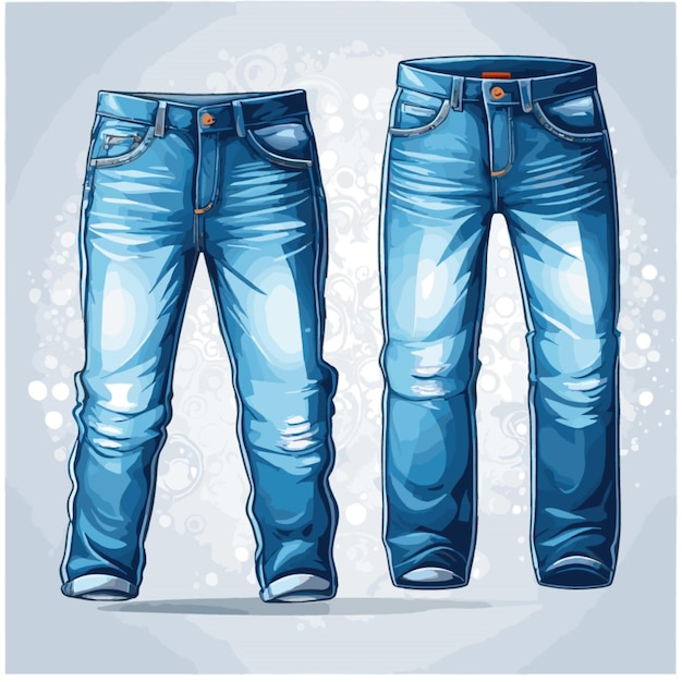 Vector jeans vector on a white background