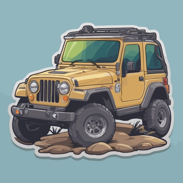 Vector jeep cartoon vector