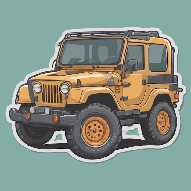 Jeep cartoon vector