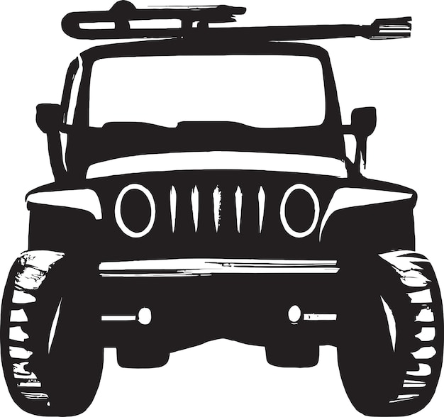 Vector jeep cj 6a icon design vector