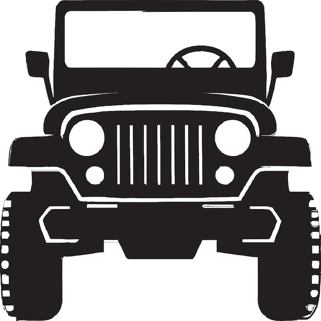 Vector jeep cj 8 scrambler icon design