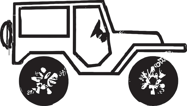 Vector jeep fc 170 icon design vector