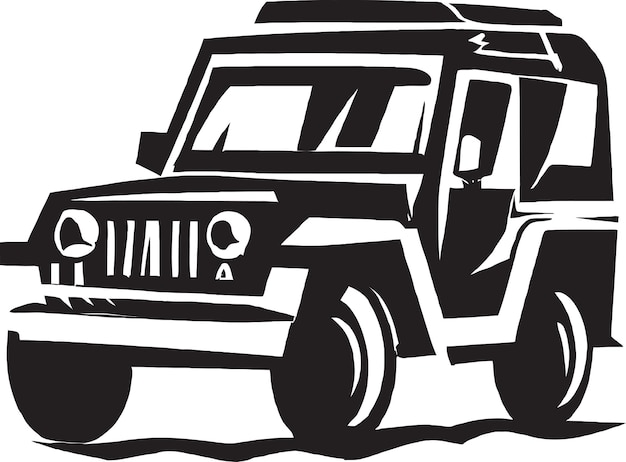 Vector jeep scrambler icoon ontwerp vector