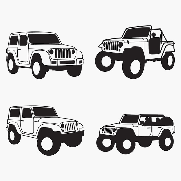 jeep silhouette silhouettes