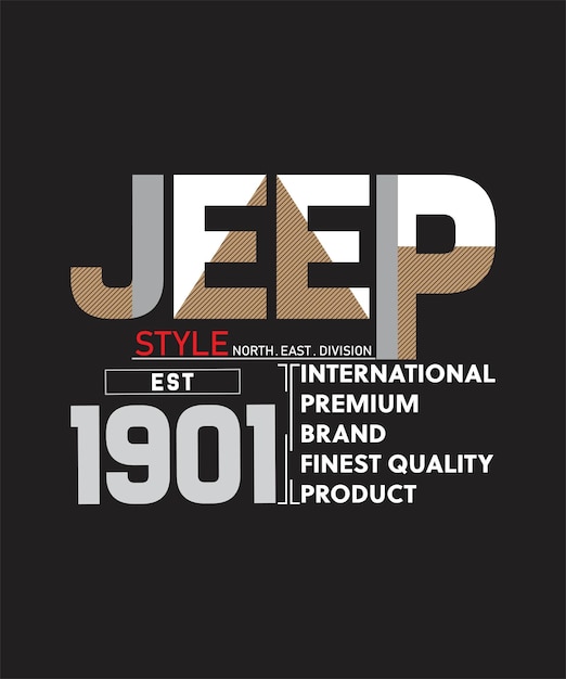 Jeep typografie t-shirt ontwerp print