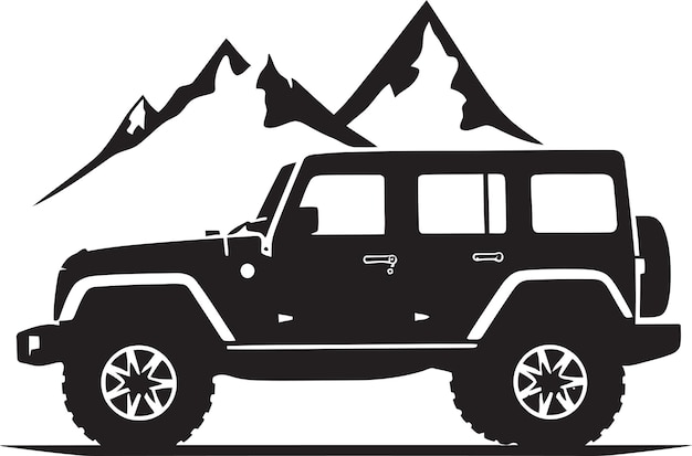 Vector jeep vector logo templates rev up your brand jeep vector art prints voor kunstliefhebbers