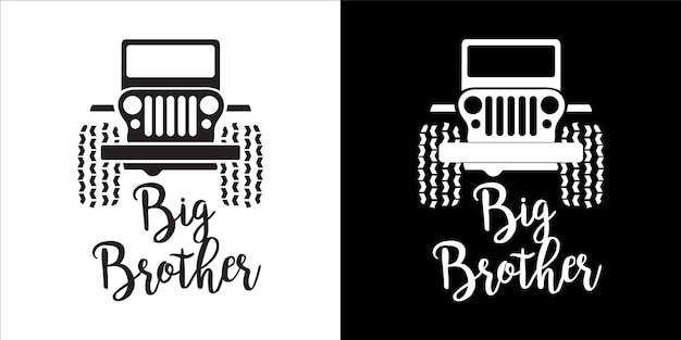 A jeep with big brother on the front Logo T Shirt Print