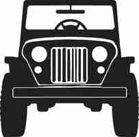 Vector jeepster safari icon with african sunset