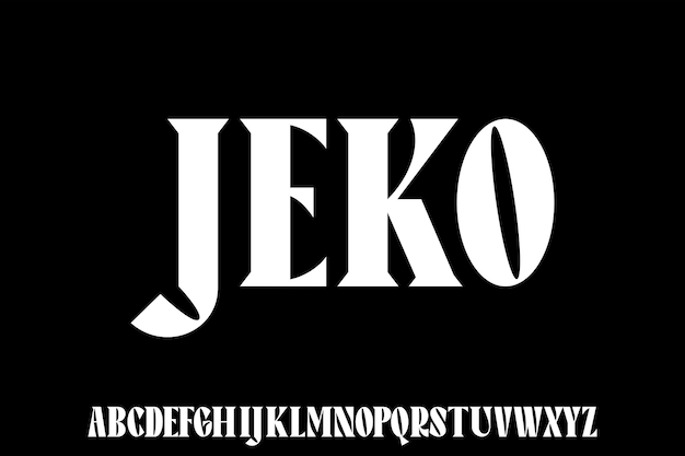 JEKO de luxe en elegante lettertype glamour stijl