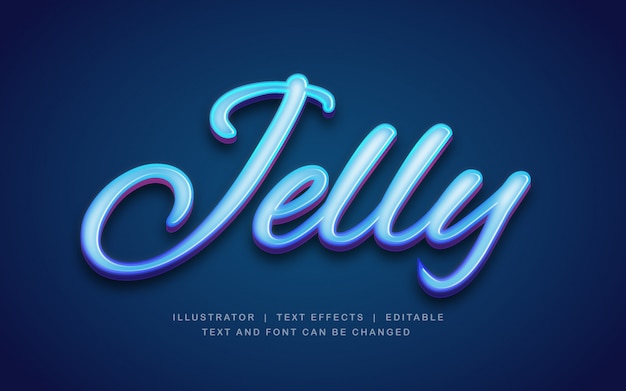 Jelly blue light text effect