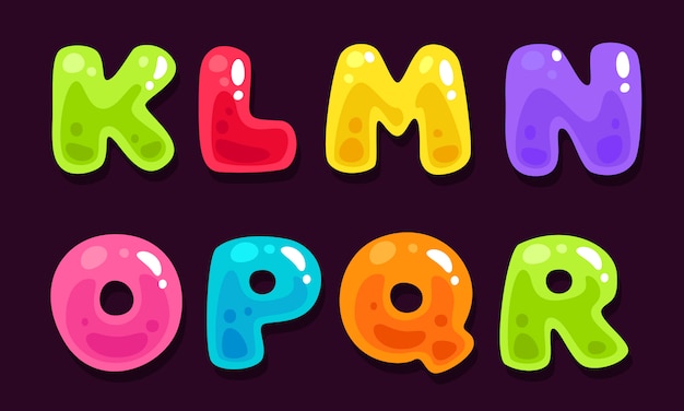 Jelly colorful alphabets part 2