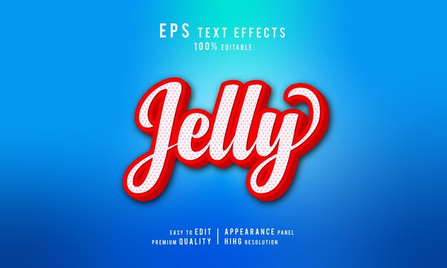 Jelly Creative 3D Editable Text Effect Style Template