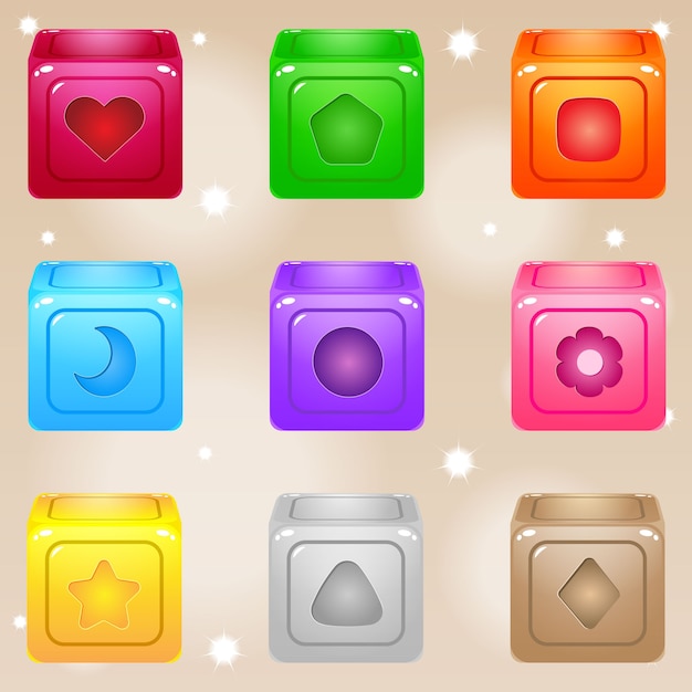 Jelly cubes block puzzle colorful.