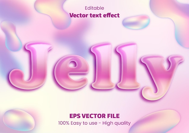 Vector jelly editable text effect