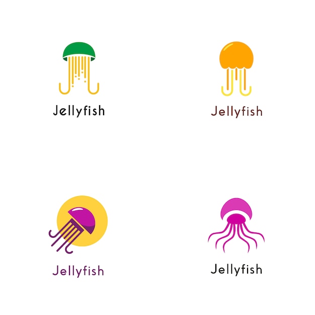 Collezione logo jelly fish