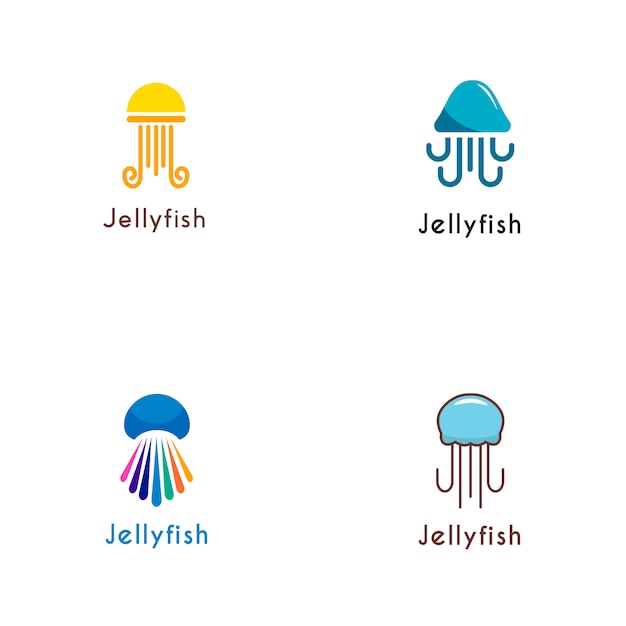 Collezione logo jelly fish