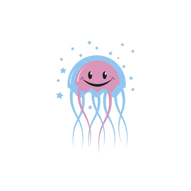 Jelly fish Vector icon design illustration