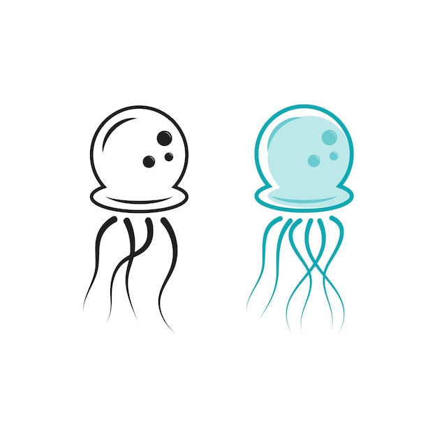 Jelly fish Vector icon design illustration