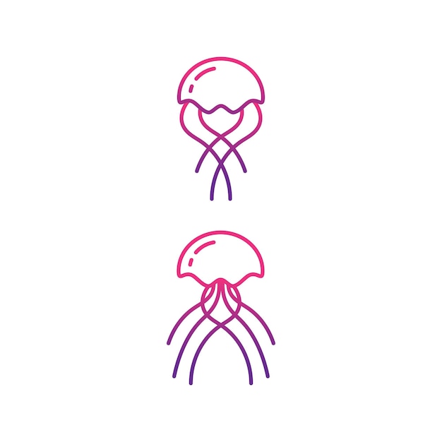 Jelly fish Vector icon design illustration