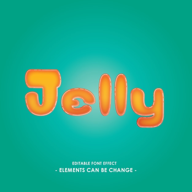 Vettore effetto font jelly