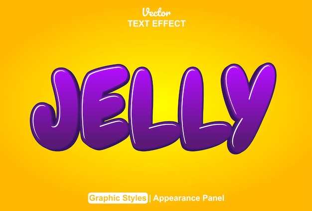 Jelly tekst effect met leuke stijl en paarse kleur kan worden bewerkt
