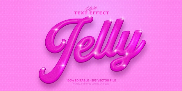 Vector jelly text, editable text effect