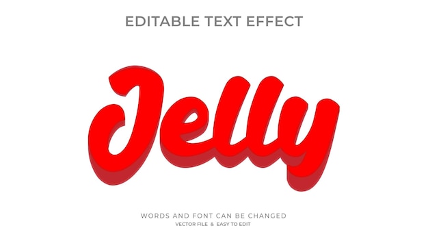 Vettore jelly text effect
